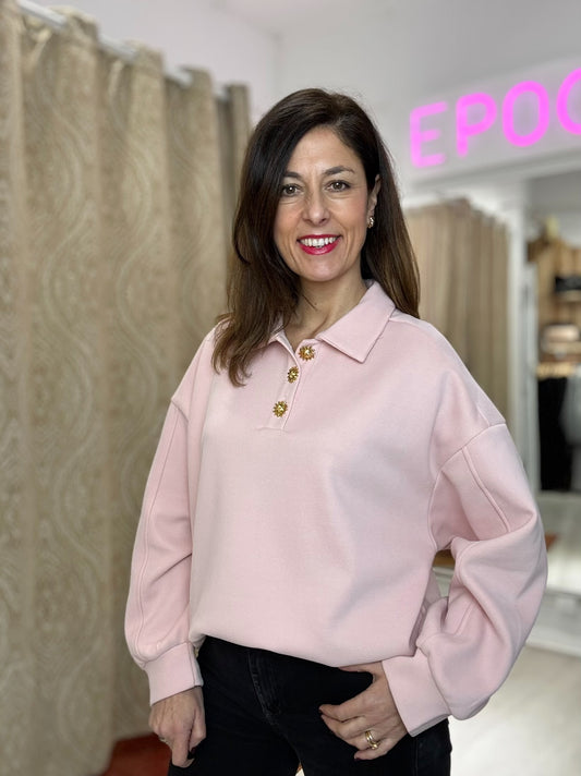 SUDADERA SOLES ROSA