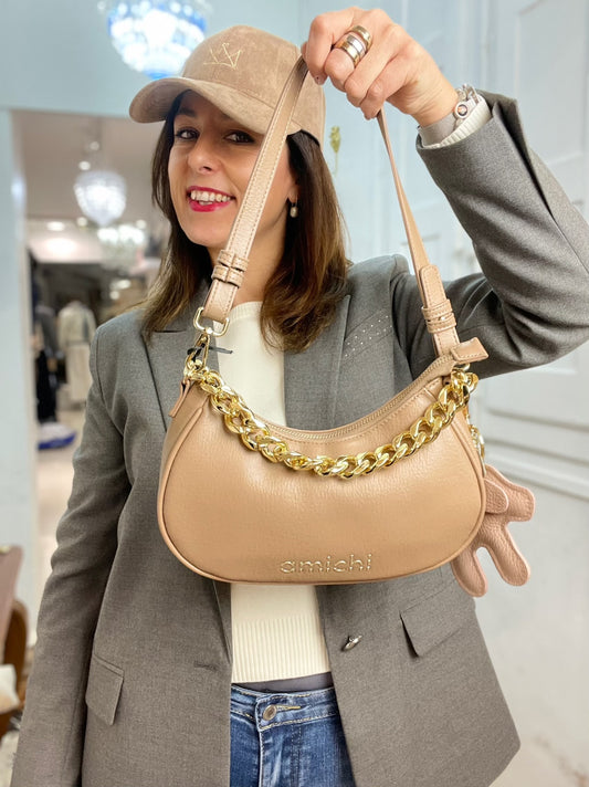 BOLSO CADENA TAUPE