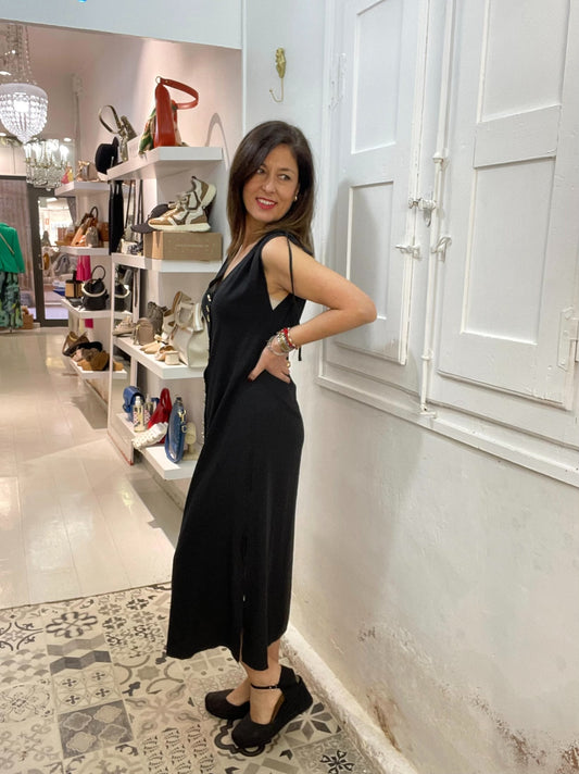 VESTIDO ESTRELLA DE MAR NEGRO