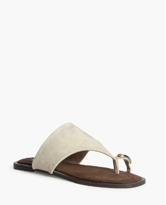 SANDALIA PLANA ANILLO TAUPE