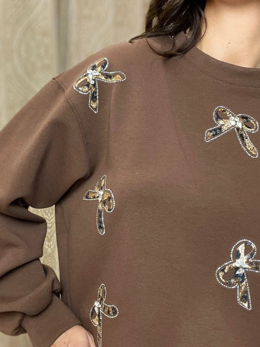 SUDADERA LAZOS CHOCO