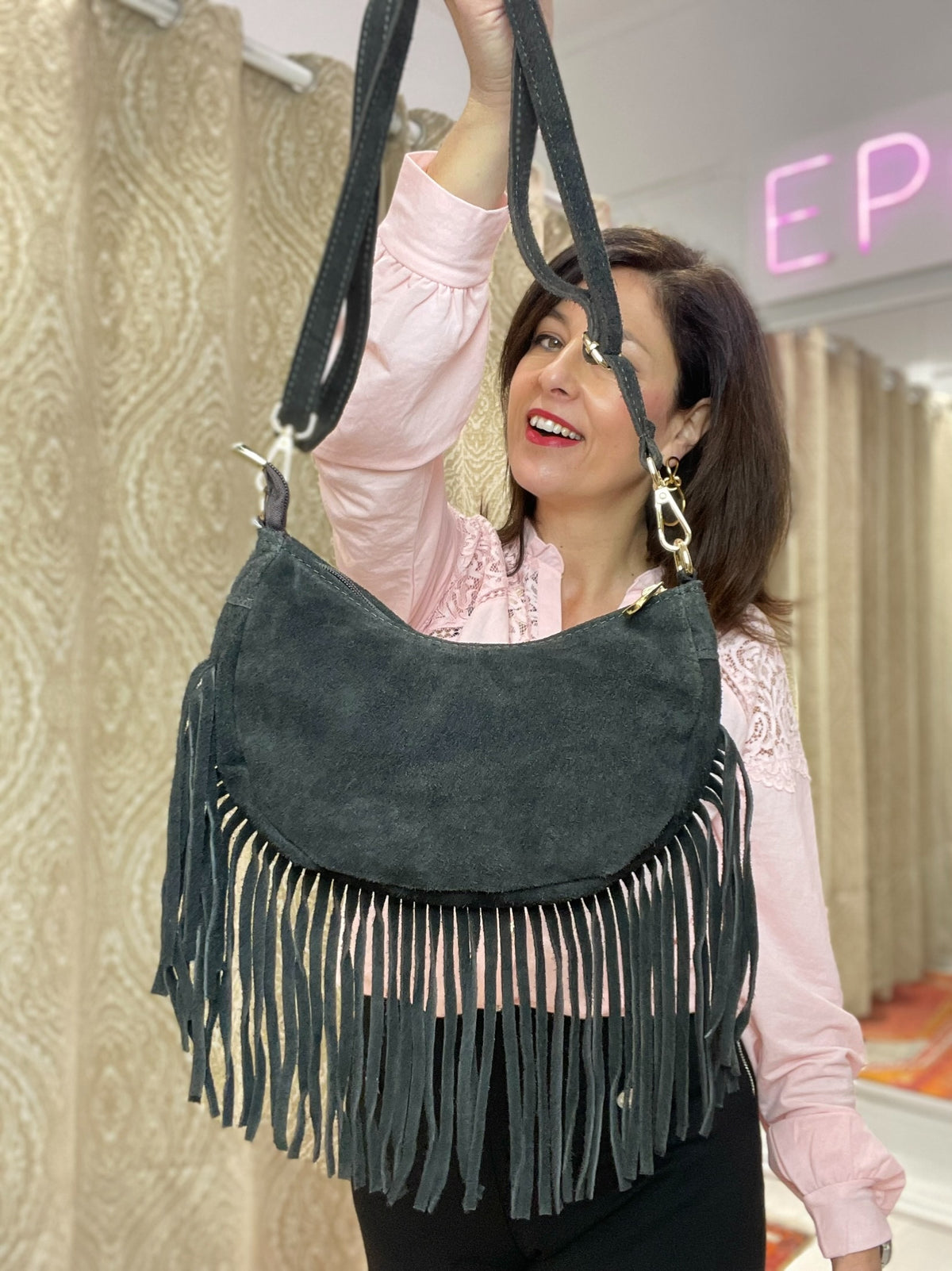 BOLSO FLECOS PIEL