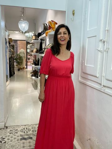VESTIDO CORAL LARGO