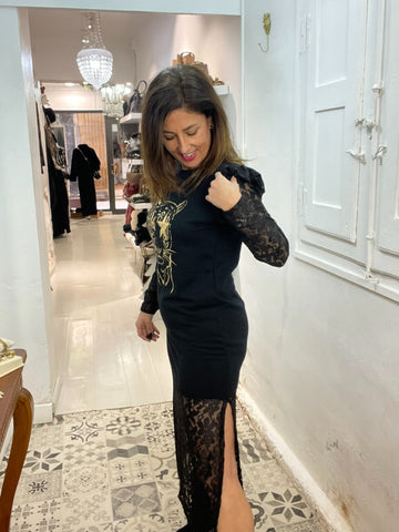 VESTIDO TIGRE DORADO