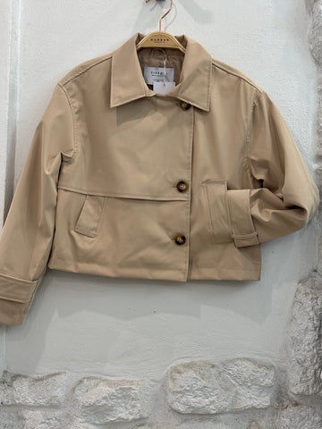 GABARDINA CORTA CAMEL