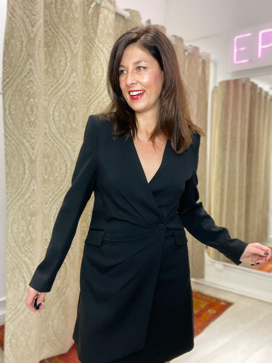 VESTIDO SMOKING NEGRO