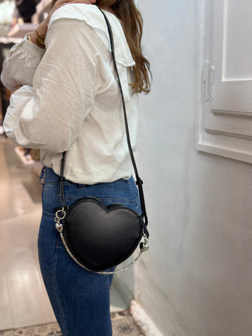 BOLSO CORAZON NEGRO