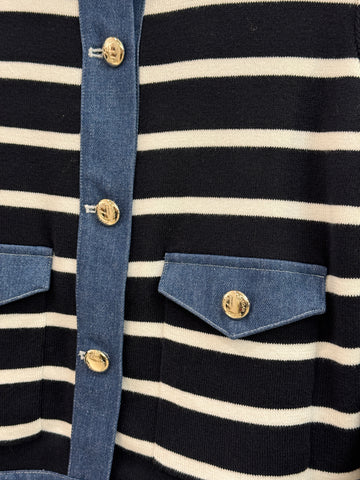 CHAQUETA CHANELITA RAYAS/VAQUERO