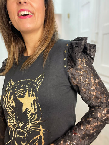 VESTIDO TIGRE DORADO