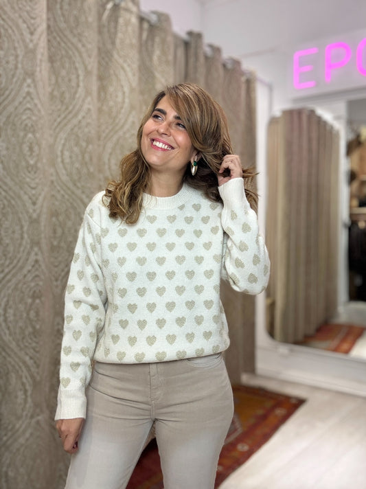 JERSEY CORAZONES BLANCO