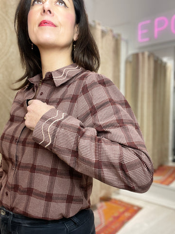 CAMISA CUADROS CHOCOLATE