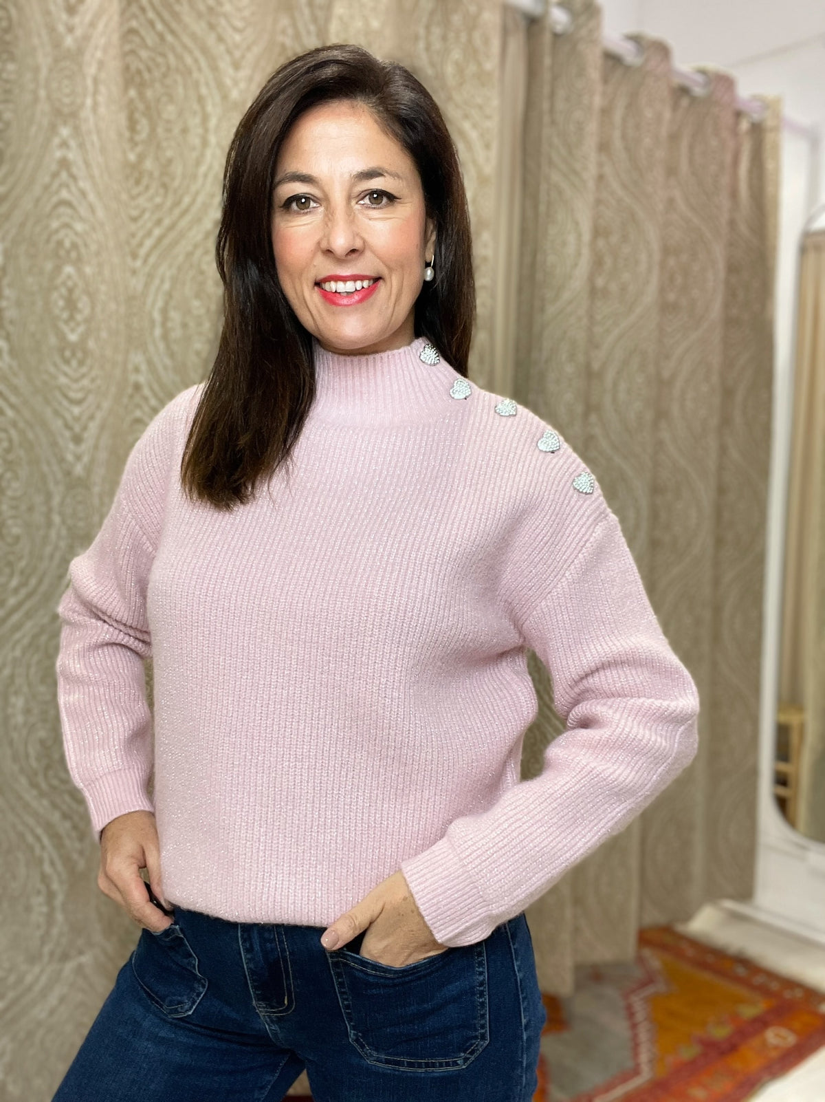 JERSEY ROSA CORAZONES