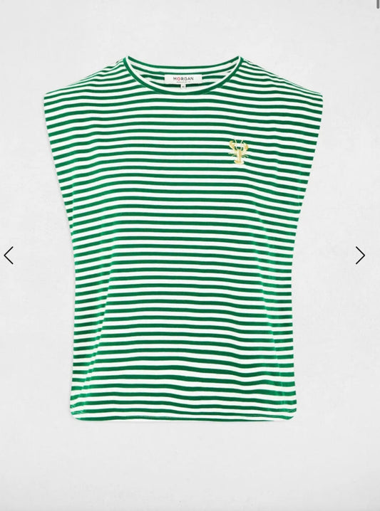 CAMI RAYAS VERDE CON BORDADO