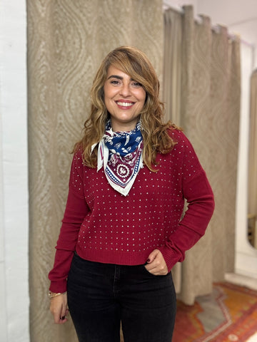 JERSEY  BRILLI GRANATE