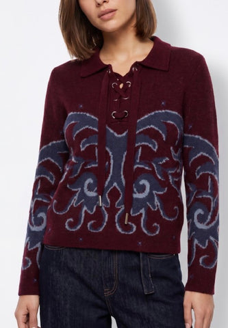 JERSEY BURDEOS ESTAMPADO