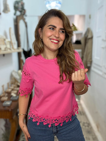 CAMISETA TINA ROSA