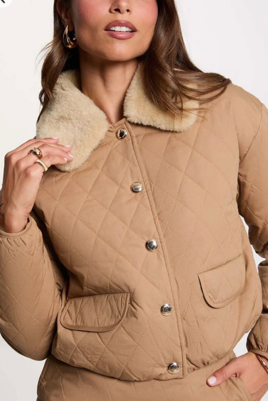 CHAQUETA ACOLCHADA MARRON