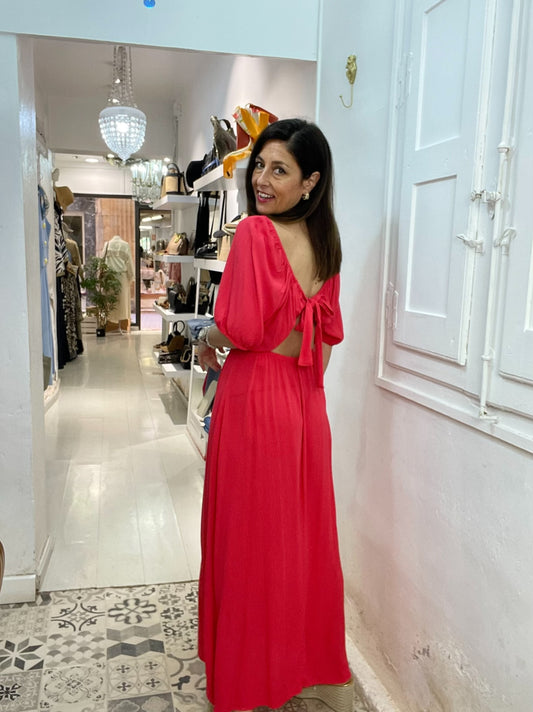 VESTIDO CORAL LARGO