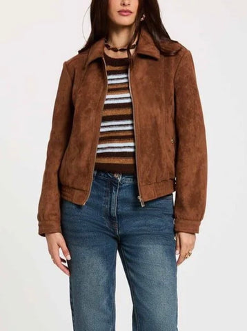 CHAQUETA ANTELINA COÑAC