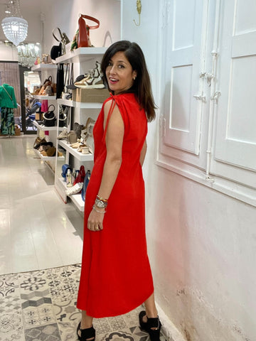 VESTIDO ESTRELLA DE MAR NARANJA