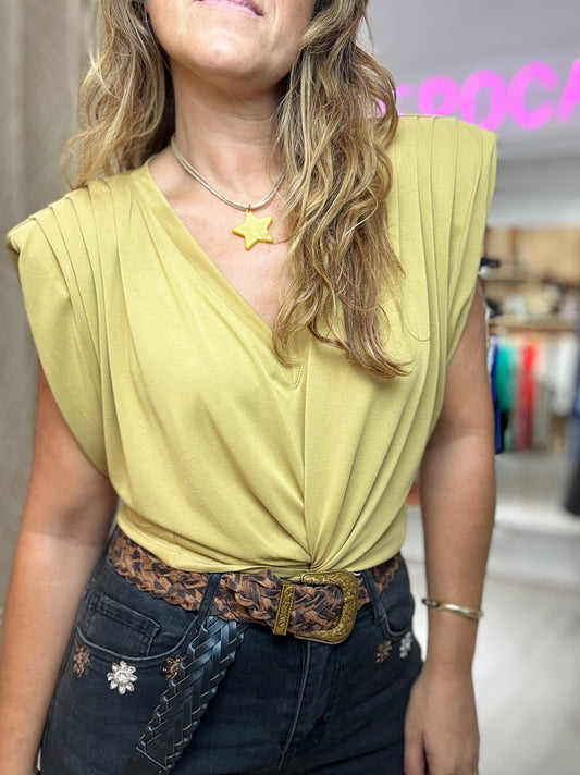 CAMISETA CATALINA MOSTAZA