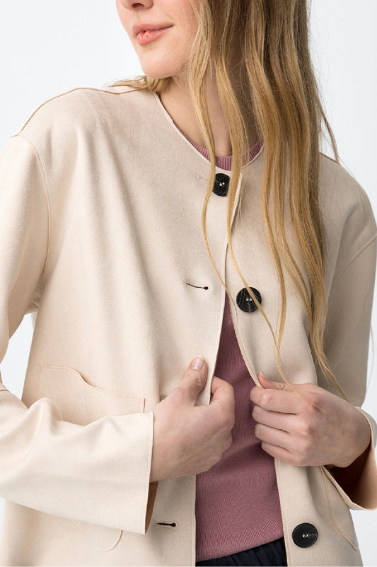 CHAQUETA ANTELINA BEIGE