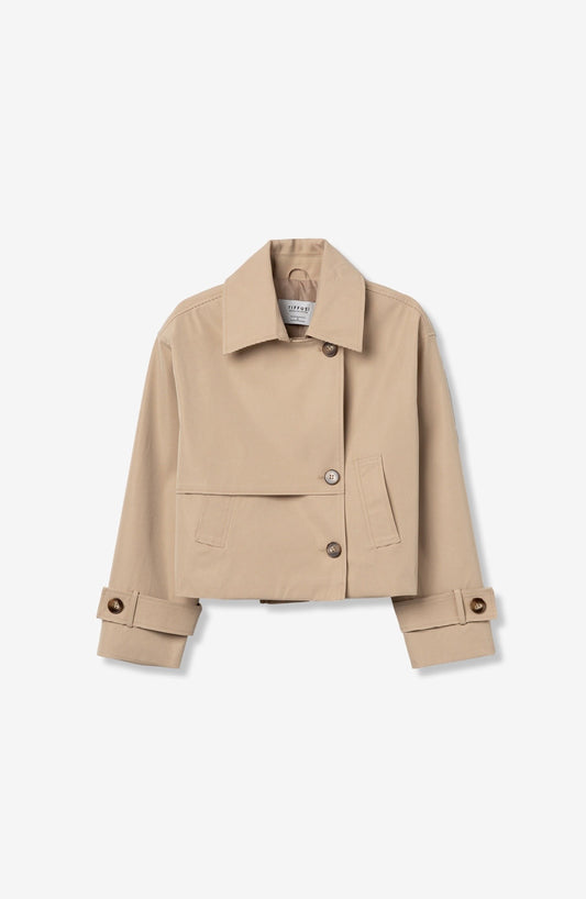 GABARDINA CORTA CAMEL