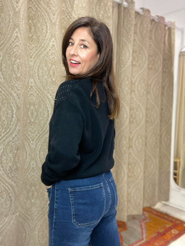 JERSEY LENTEJUELAS NEGRO