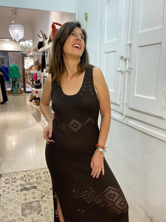 VESTIDO CUCA MARRON