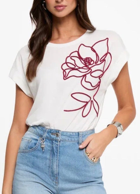 CAMI FLOR BURDEOS