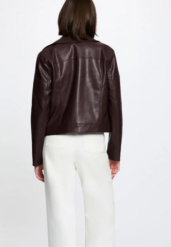 CHAQUETA POLIPIEL BURDEOS