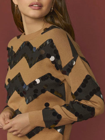JERSEY LENTEJUELA ZIG ZAG