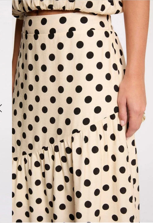 FALDA LOLA TOPOS NERO