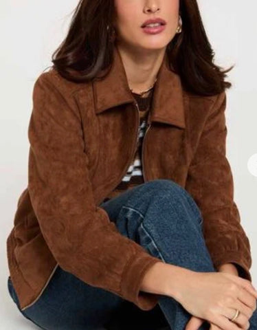 CHAQUETA ANTELINA COÑAC