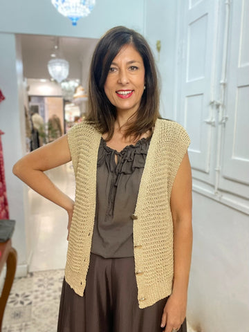 CHALECO ISABEL ORO