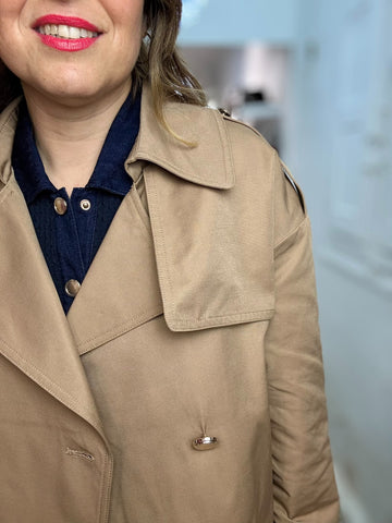 GABARDINA CORTA NURIA CAMEL