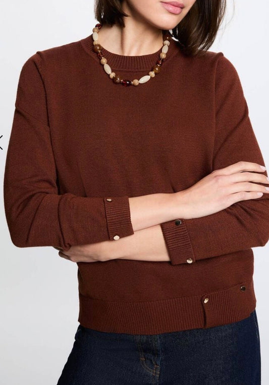 JERSEY MARRÓN MUJER