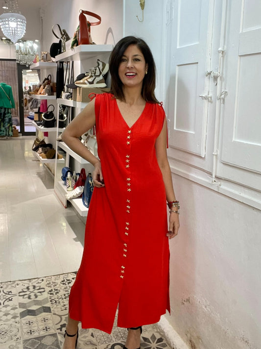 VESTIDO ESTRELLA DE MAR NARANJA