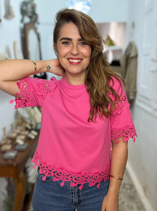 CAMISETA TINA ROSA