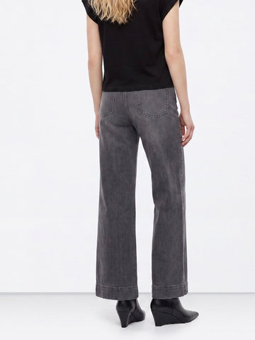PANTALÓN VAQUERO RECTO GRIS