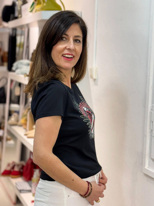 CAMISETA ROCK AND ROLL NEGRA