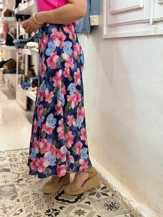 FALDA FLORES AZUL