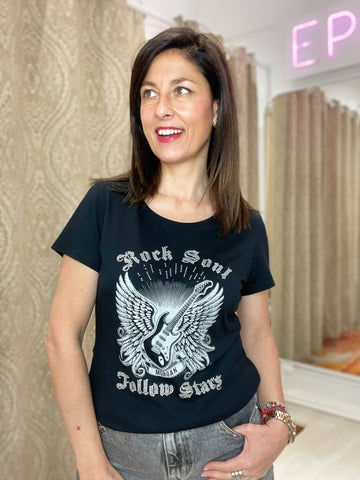 CAMISETA ROCK SOUL NEGRA
