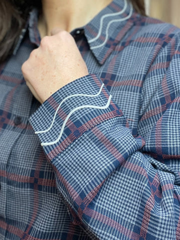 CAMISA CUADROS MARINO