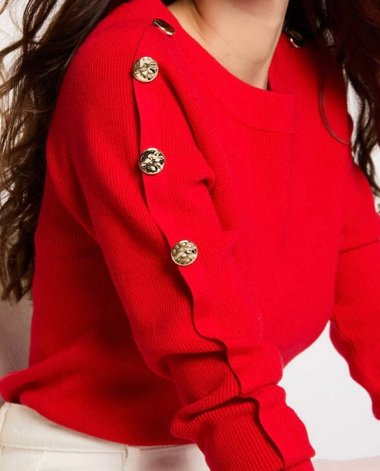 JERSEY ROJO BOTONES