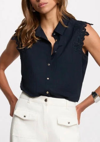 BLUSA MARINO SIN MANGAS