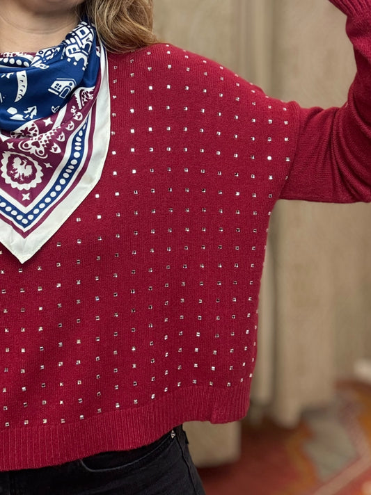 JERSEY  BRILLI GRANATE