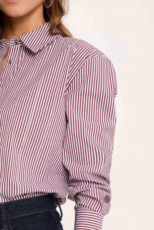 CAMISA RAYADA STRASS