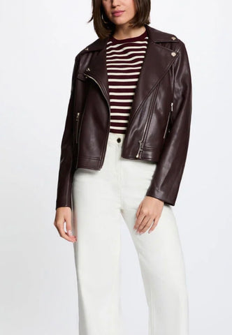 CHAQUETA POLIPIEL BURDEOS
