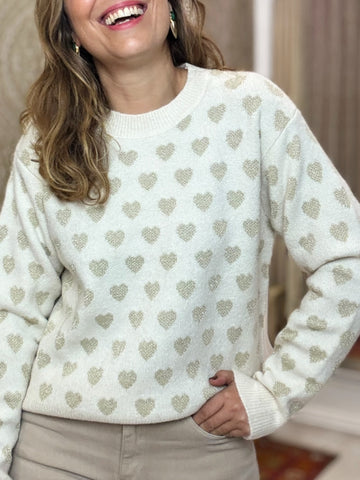 JERSEY CORAZONES BLANCO